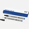 montblanc - 2 recharges pour rollerball legrand (f), royal blue