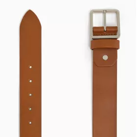 Ceinture Homme Avec Boucle Carrée En Cuir Lisse Tannage Végétal De Le Tanneur